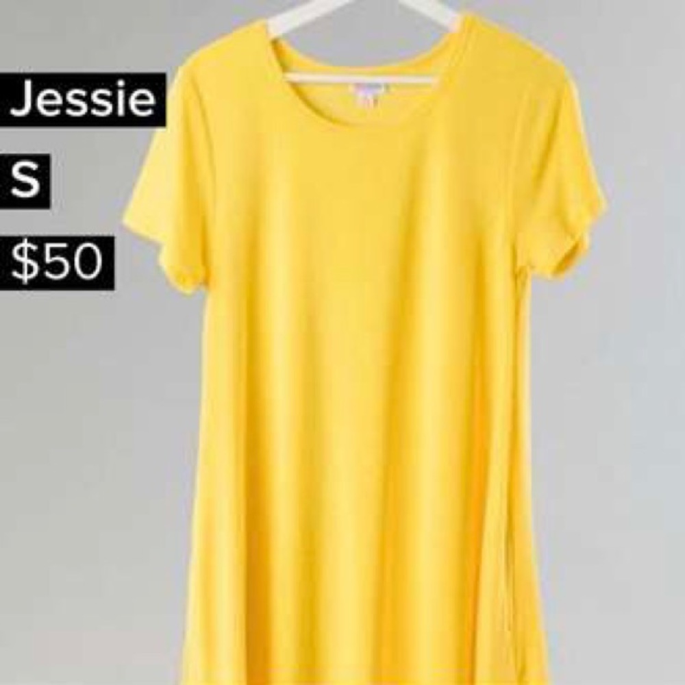 NWT LuLaRoe Jessie Swing Dress-Size Small Yellow